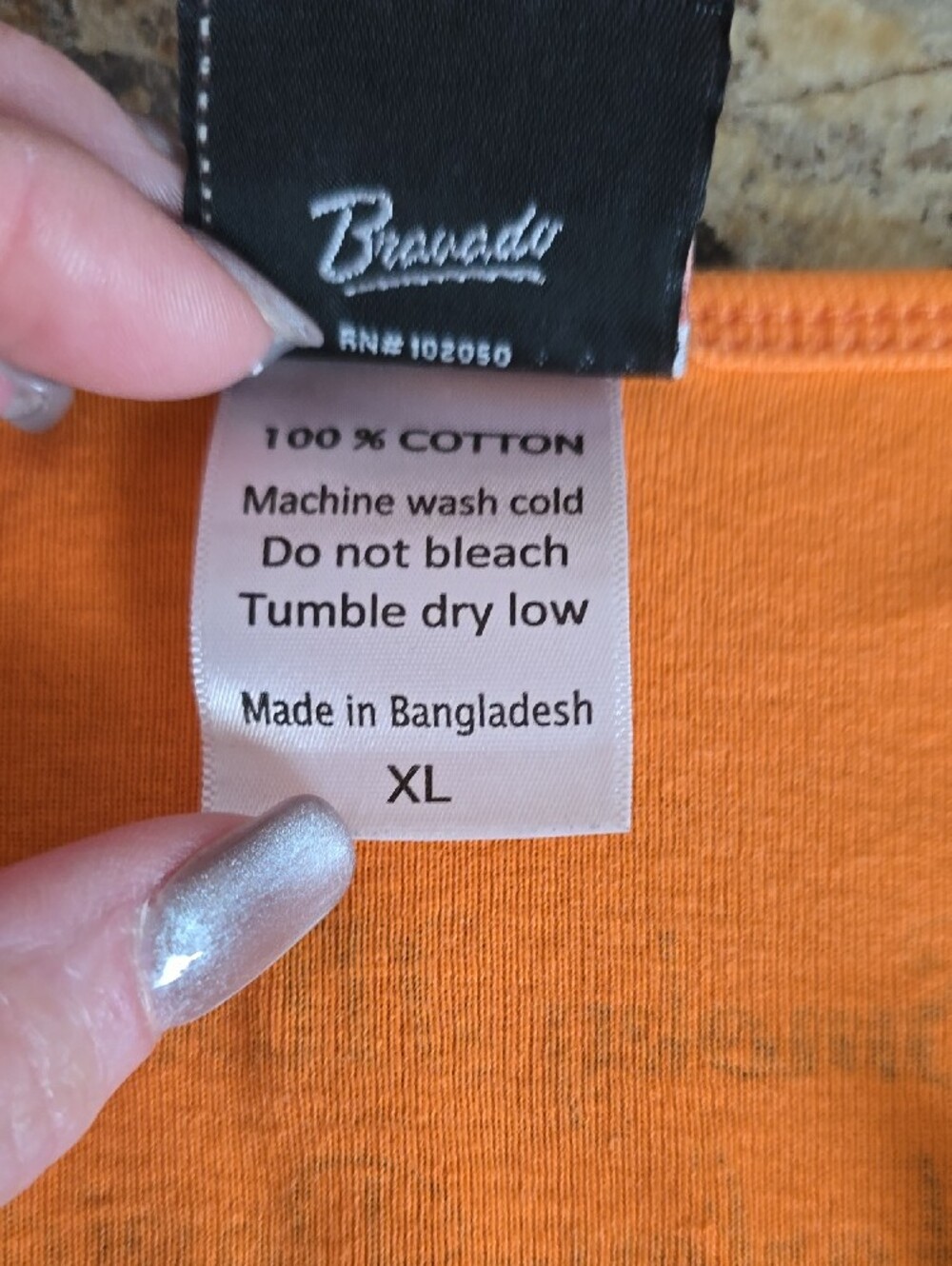 Womens XL Harley-Davidson Orange Long-Sleeve Henley with Skull Logo - Picture 8 of 11